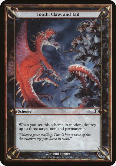 Magic the Gathering: Archenemy (Scheme Subset) card 40 Tooth, Claw, and Tail