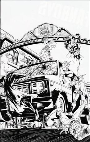 Fanboys vs Zombies issue 5-D Khary Randolph 1:20 Virgin Sketch Cover