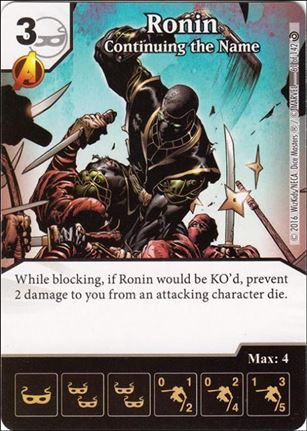 Marvel Dice Masters Civil War card 61 Ronin: Continuing the Name