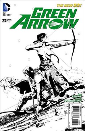 Green Arrow (2011) issue 23-B 1:25 Black and White Cover