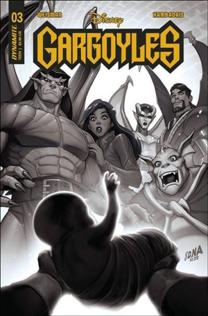 Gargoyles (2022) issue 3-H David Nakayama 1:15 B&W Cover