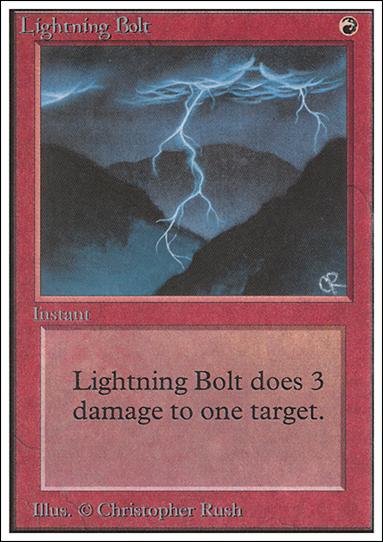 Magic the Gathering: Unlimited (Base Set) card 162 Lightning Bolt