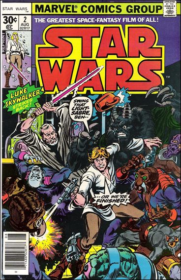 Star Wars (1977) issue 2-E 30 Cent Newsstand Reprint Cover (2nd Printing)