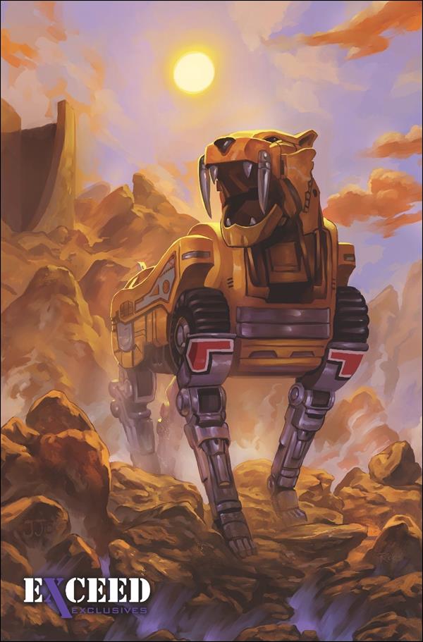 Mighty Morphin Power Rangers issue 4-H Nick Robles Exceed Yellow Zord Cover 1/500