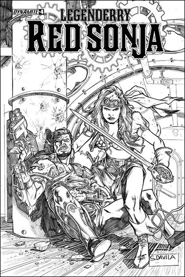 Legenderry Red Sonja (2015) issue 4-B Black & White Cover