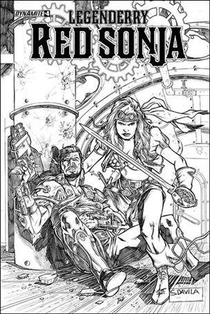 Legenderry Red Sonja (2015) issue 4-B Black & White Cover