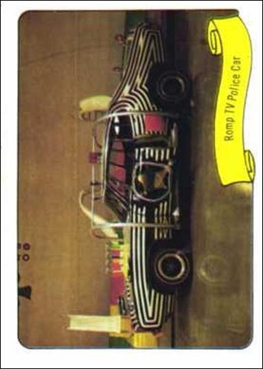 Kustom Cars 1  (Base Set) card 1-B Romp TV Police Car (Text Back)