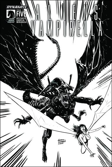 Vampirella/Aliens issue 5-B Black & White Cover 1:15