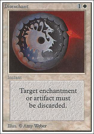 Magic the Gathering: Unlimited (Base Set) card 19 Disenchant