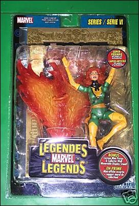 Marvel Legends (Series 6) figure 5-C Phoenix (Green & Yellow Costume w/ Poster -Canada)