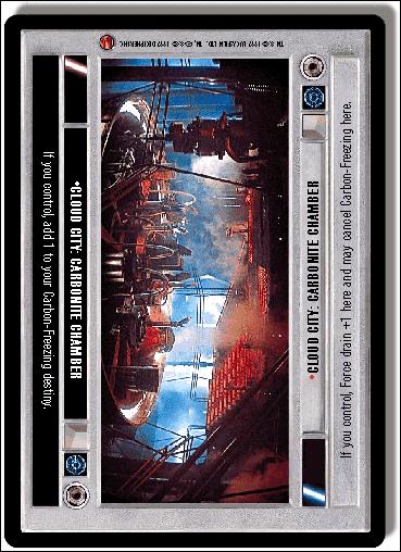 Star Wars: Cloud City Limited (Base Set) card 168 Cloud City: Carbonite Chamber