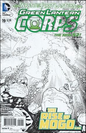 Green Lantern Corps (2011) issue 19-B Wraparound 1:25 Black and White Cover