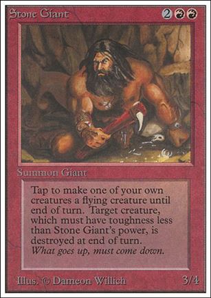 Magic the Gathering: Unlimited (Base Set) card 177 Stone Giant