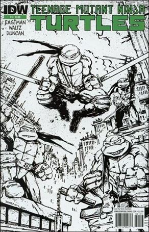 Teenage Mutant Ninja Turtles (2011) issue 1-N Kevin Eastman Black and White Cover (3rd Printing)