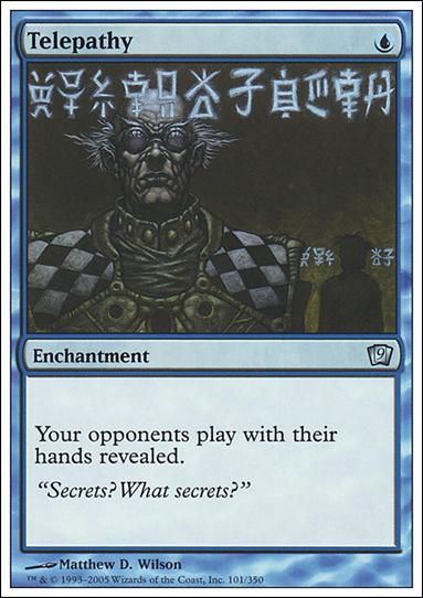 Magic the Gathering: 9th Edition (Base Set) card 101 Telepathy