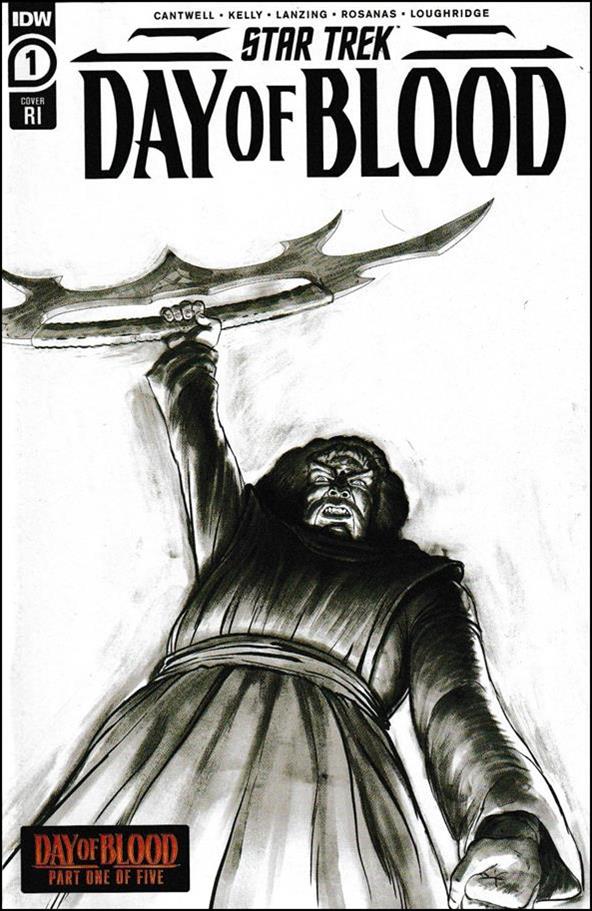 Star Trek: Day of Blood issue 1-E Malachi Ward 1:10 B/W Cover