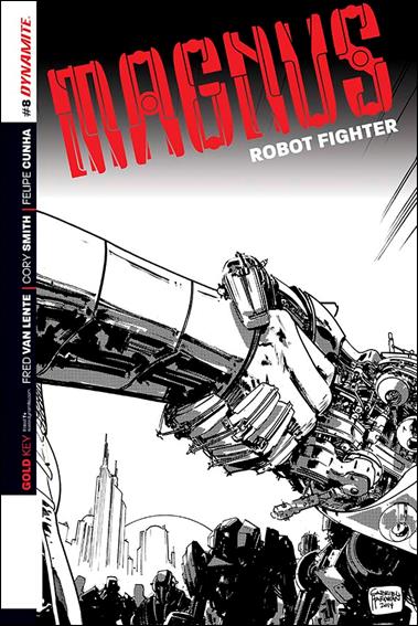 Magnus Robot Fighter (2014) issue 8-C Gabriel Hardman 1:10 Black & White Cover