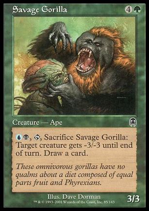 Magic the Gathering: Apocalypse (Base Set) card 85 Savage Gorilla