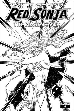 Red Sonja: The Black Tower issue 2-B 1:10 Black & White Cover