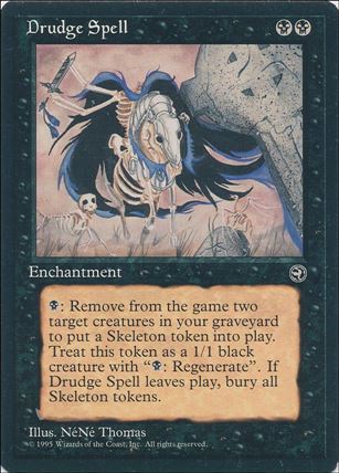 Magic the Gathering: Homelands (Base Set) card 45 Drudge Spell
