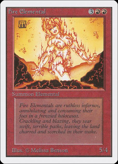 Magic the Gathering: Unlimited (Base Set) card 149 Fire Elemental