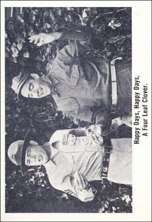 Gomer Pyle (Base Set) card 34 Happy Days, Happy Days, a Four Leaf Clover.
