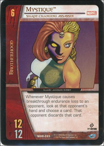 Marvel Origins: VS System (Base Set) card MOR-085 Mystique (Shape-Changing Assassin)