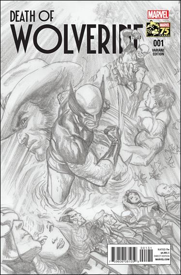Death of Wolverine issue 1-H Alex Ross 1:300 Sketch 75th Anniversary Cover