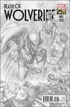Death of Wolverine issue 1-H Alex Ross 1:300 Sketch 75th Anniversary Cover