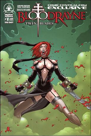 Bloodrayne: Twin Blades issue 1-B comic-central.com Cover with COA 1/500