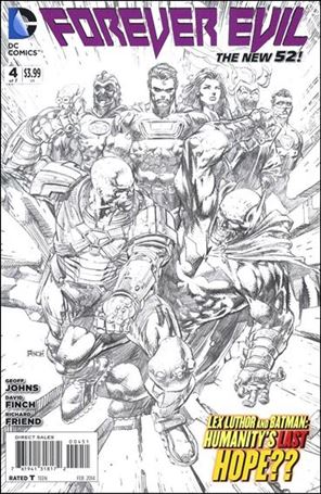 Forever Evil issue 4-G David Finch 1:200 Sketch Cover