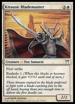 Magic the Gathering: Champions of Kamigawa (Base Set) card 25 Kitsune Blademaster