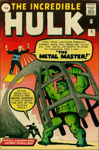 Incredible Hulk (1962) issue 6-B UK Price Cover