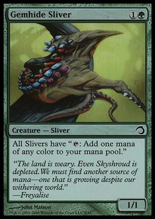Magic the Gathering: Premium Deck Series: Slivers (Base Set) card 8 Gemhide Sliver