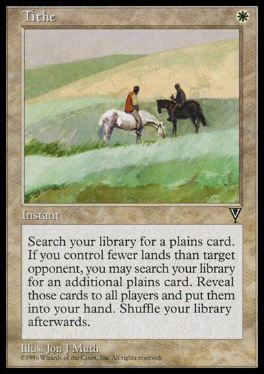 Magic the Gathering: Visions (Base Set) card 23 Tithe