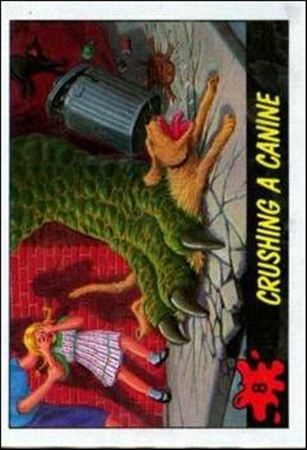 Dinosaurs Attack! (Base Set) card 8 Crushing a canine