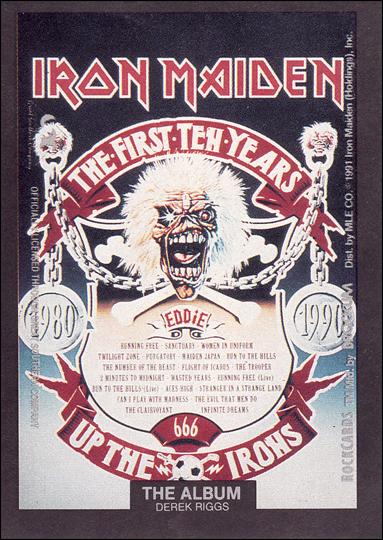 Rock Cards (Artwork Stick-on Subset) card nn-15 The Album - Derek Riggs