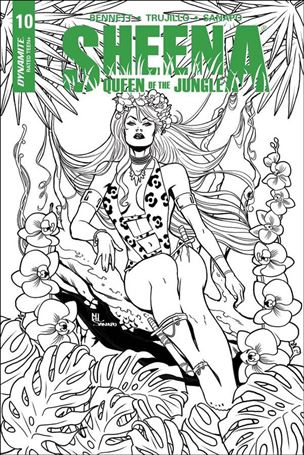 Sheena: Queen of the Jungle (2017) issue 10-E Maria Sanapo B&W Cover
