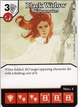 Marvel Dice Masters Civil War card 3 Black Widow: Widowmaker 