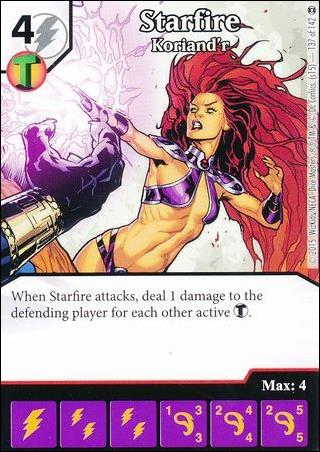 DC Comics Dice Masters War of Light card 137 Starfire: Koriand'r