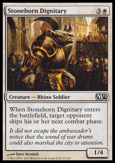 Magic the Gathering: 2012 Core Set (Base Set) card 37 Stonehorn Dignitary