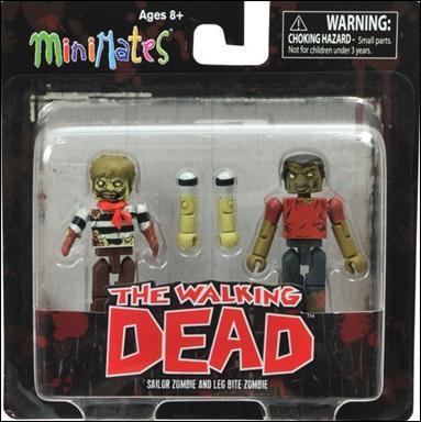 Walking Dead Minimates figure 5 Sailor Zombie and Leg Bite Zombie