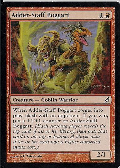 Magic the Gathering: Lorwyn (Base Set) card 148 Adder-Staff Boggart