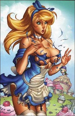 Grimm Fairy Tales Presents Alice in Wonderland issue 1-F Mike Debalfo Blue Rainbow Cover 1/500