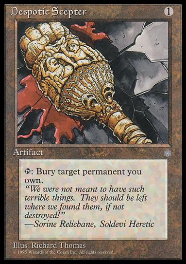 Magic the Gathering: Ice Age (Base Set) card 316 Despotic Scepter