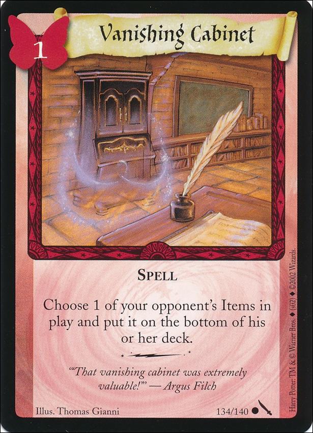 Harry Potter: Chamber of Secrets (Base Set) card 134 Vanishing Cabinet