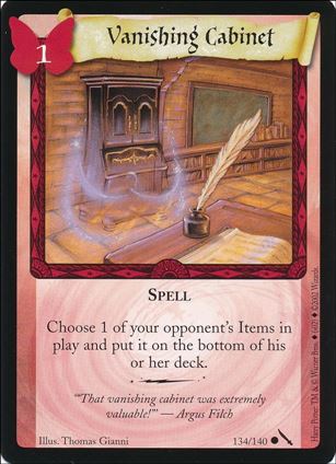 Harry Potter: Chamber of Secrets (Base Set) card 134 Vanishing Cabinet