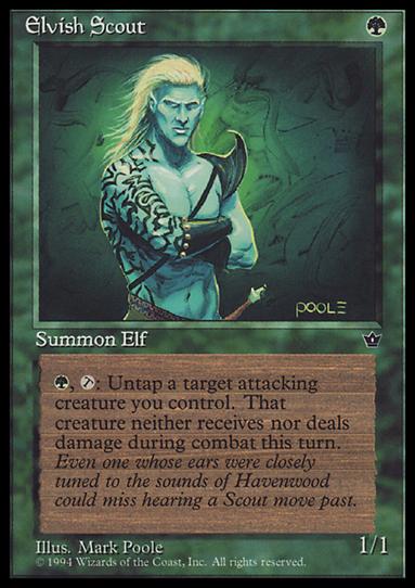 Magic the Gathering: Fallen Empires (Base Set) card 68 Elvish Scout