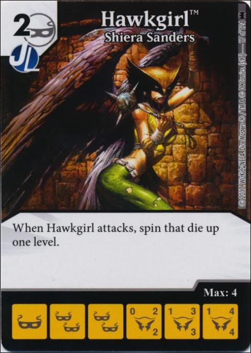 DC Comics Dice Masters Batman card 17 Hawkgirl: Shiera Sanders