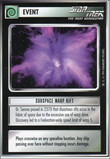 Star Trek: Premiere Unlimited (Base Set) card 94 Subspace Warp Rift